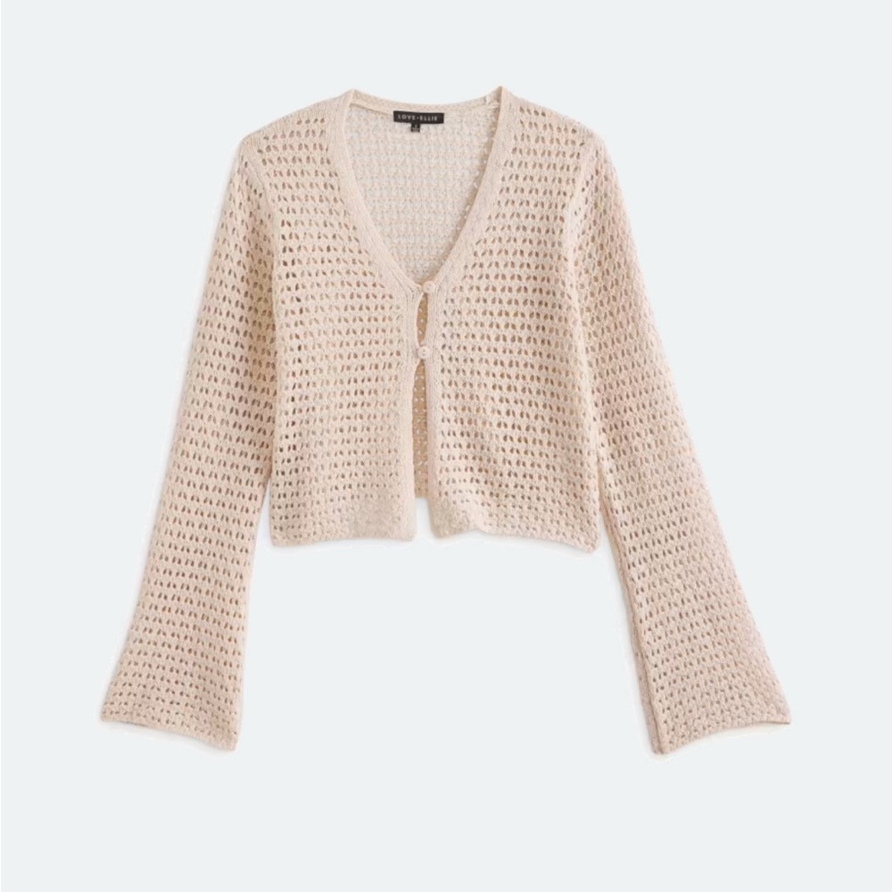 Love Ellie Lanora Long Sleeve Crochet Cardigan